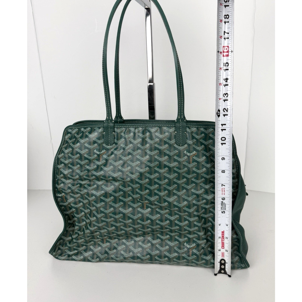 Goyard Sac Hardy PM Tote Bag in Green Goyardine Coated Canvas with Pouch E-8 - Picture 14 of 15